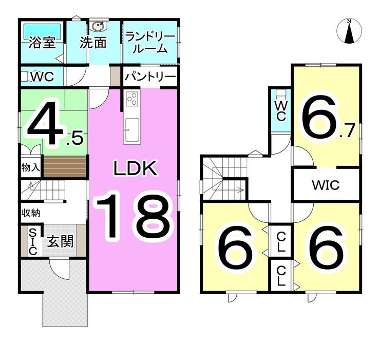 福井市下荒井町の新築戸建 間取り