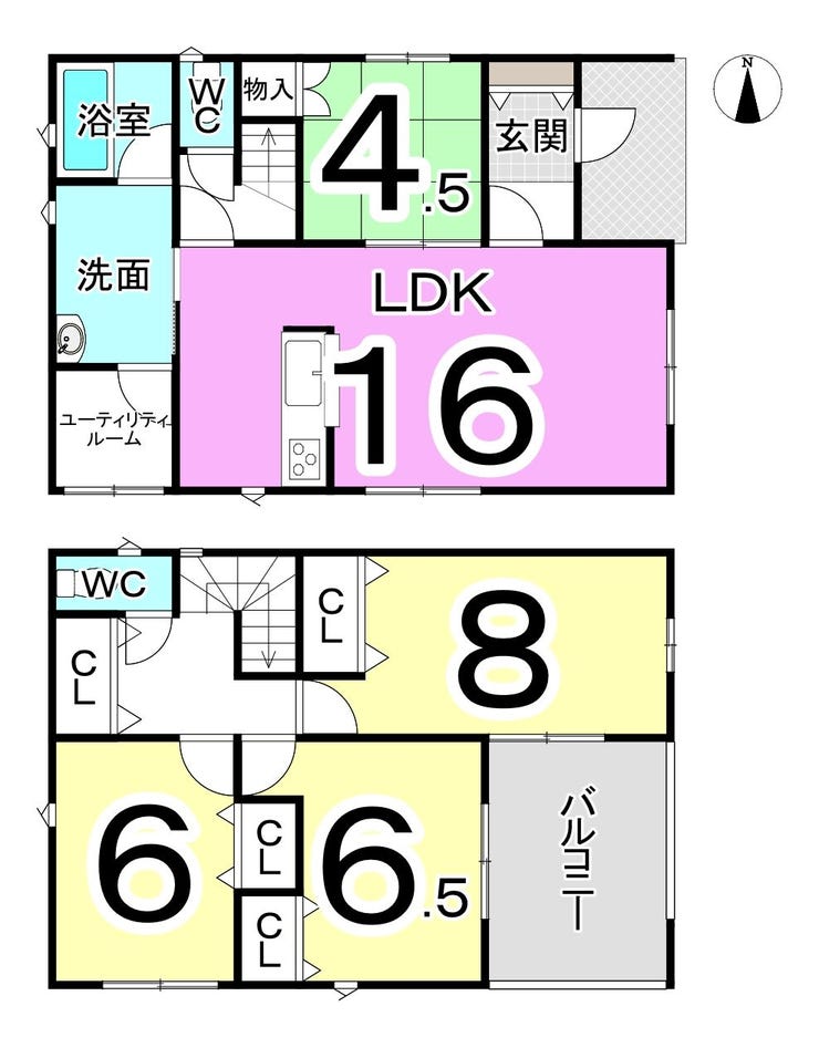 坂井市丸岡町松川１丁目の新築戸建 間取り