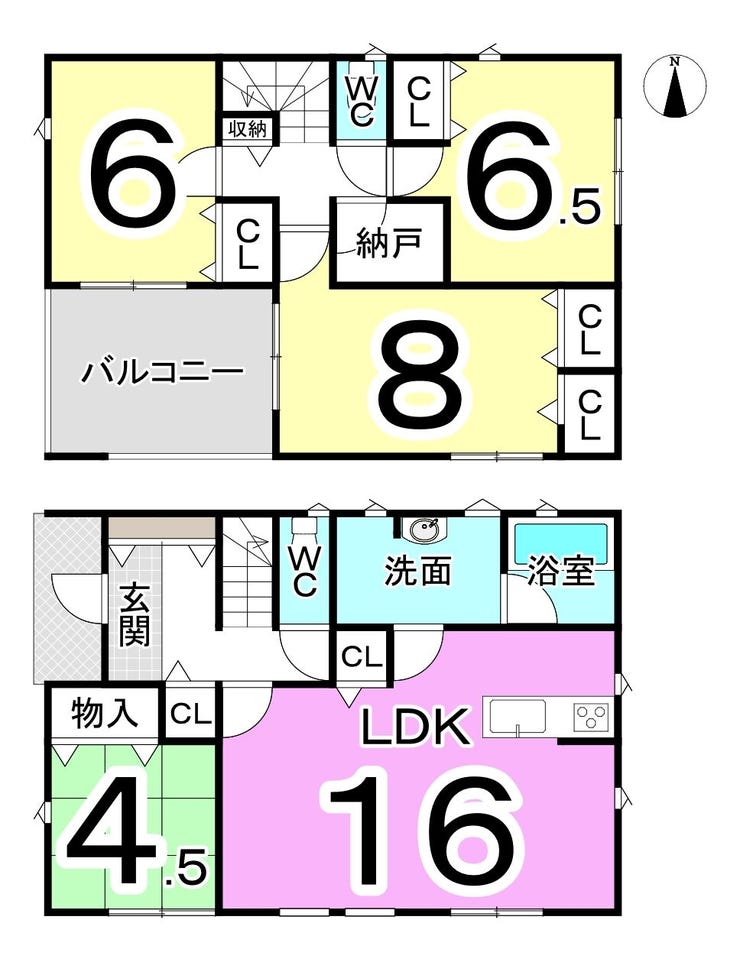 坂井市丸岡町松川１丁目の新築戸建 間取り