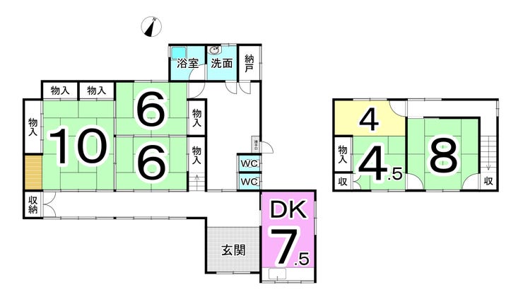 福井市田ノ谷町の中古戸建 間取り
