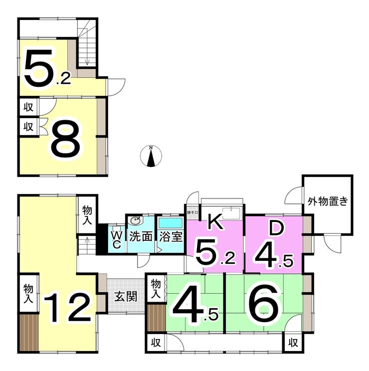 福井市栗森町浜の中古戸建 間取り