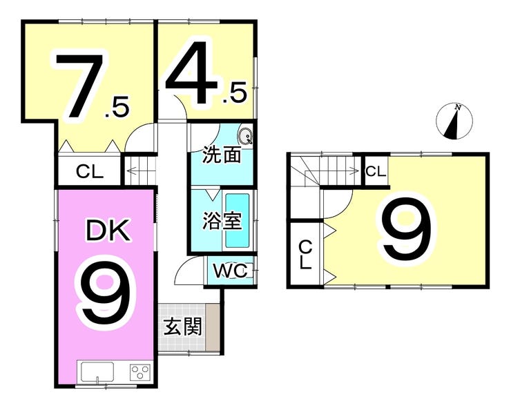 福井市足羽４丁目の中古戸建 間取り
