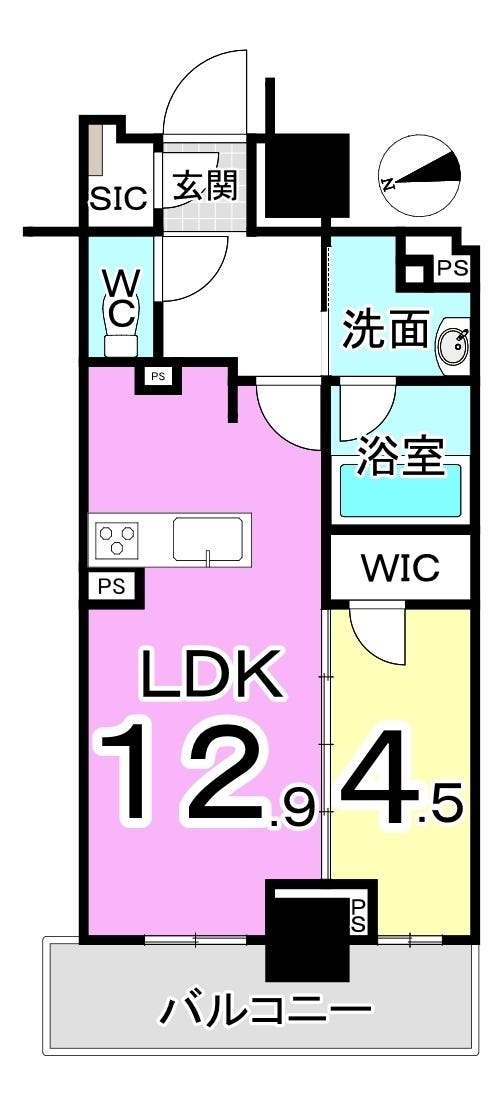 ザ・福井タワースカイレジデンス 福井市中央１丁目の中古マンション 間取り