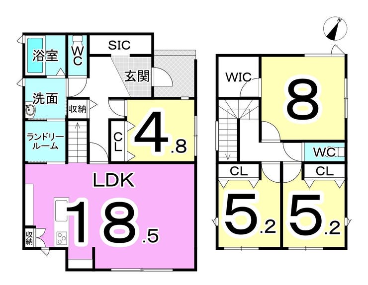 福井市上森田２丁目の新築戸建 間取り