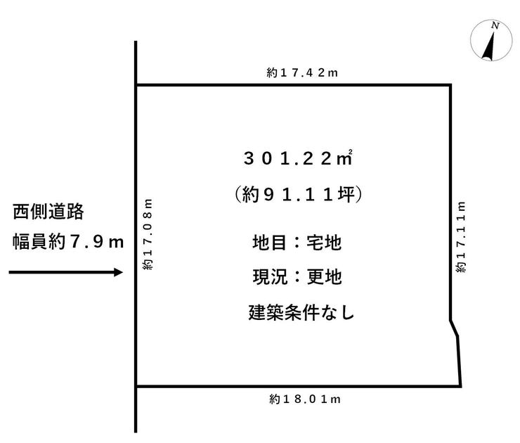 坂井市春江町為国西の宮の土地 間取り