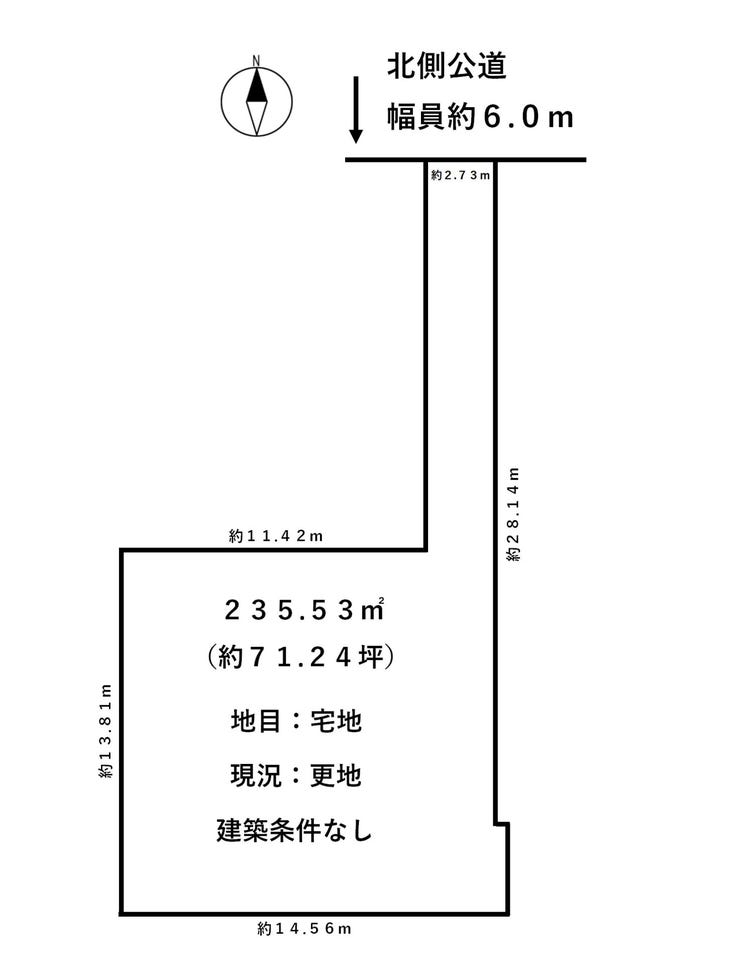 福井市幾代２丁目の土地 間取り