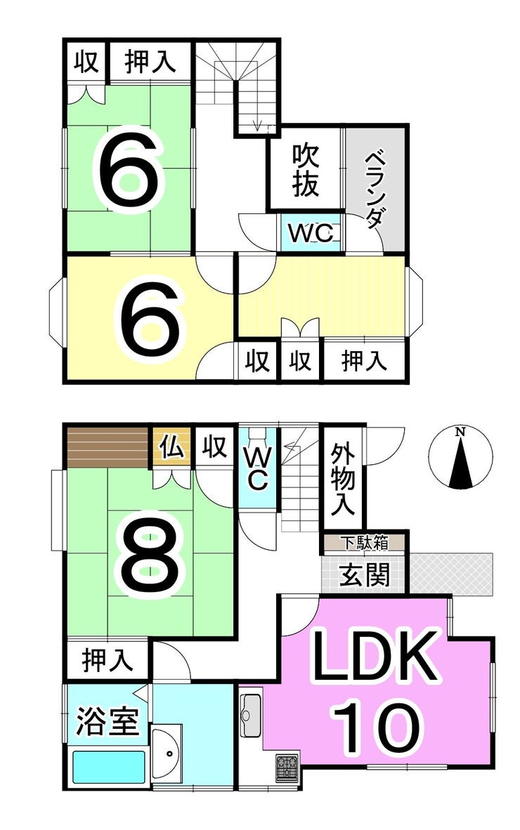 福井市大島町山崎の中古戸建 間取り