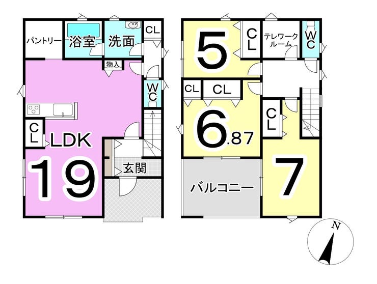 福井市上森田２丁目の新築戸建 間取り
