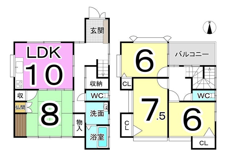 福井市二の宮１丁目の中古戸建 間取り