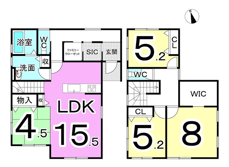 坂井市春江町中筋の中古戸建 間取り