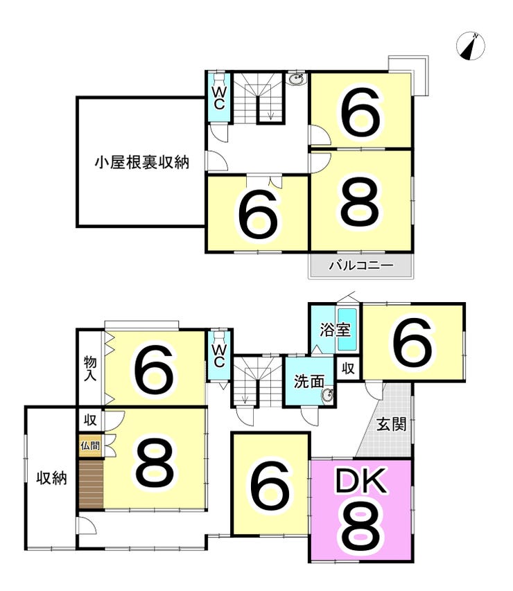 坂井市春江町本堂の中古戸建 間取り