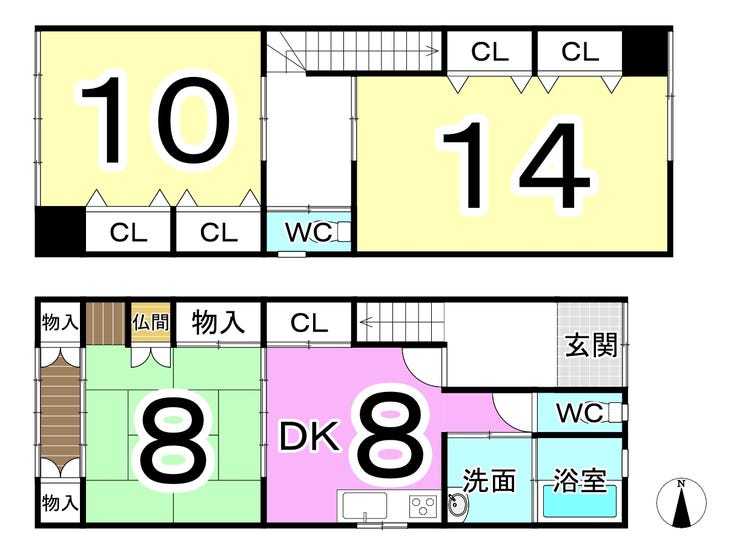 福井市乾徳２丁目の中古戸建 間取り