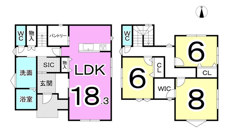 坂井市春江町石仏の中古戸建 間取り