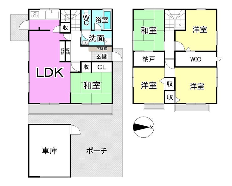 福井市灯明寺町の中古戸建 間取り