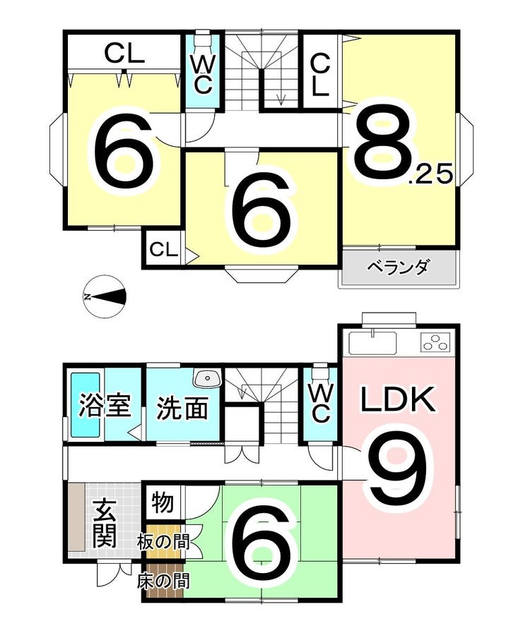 福井市宝永４丁目の中古戸建 間取り