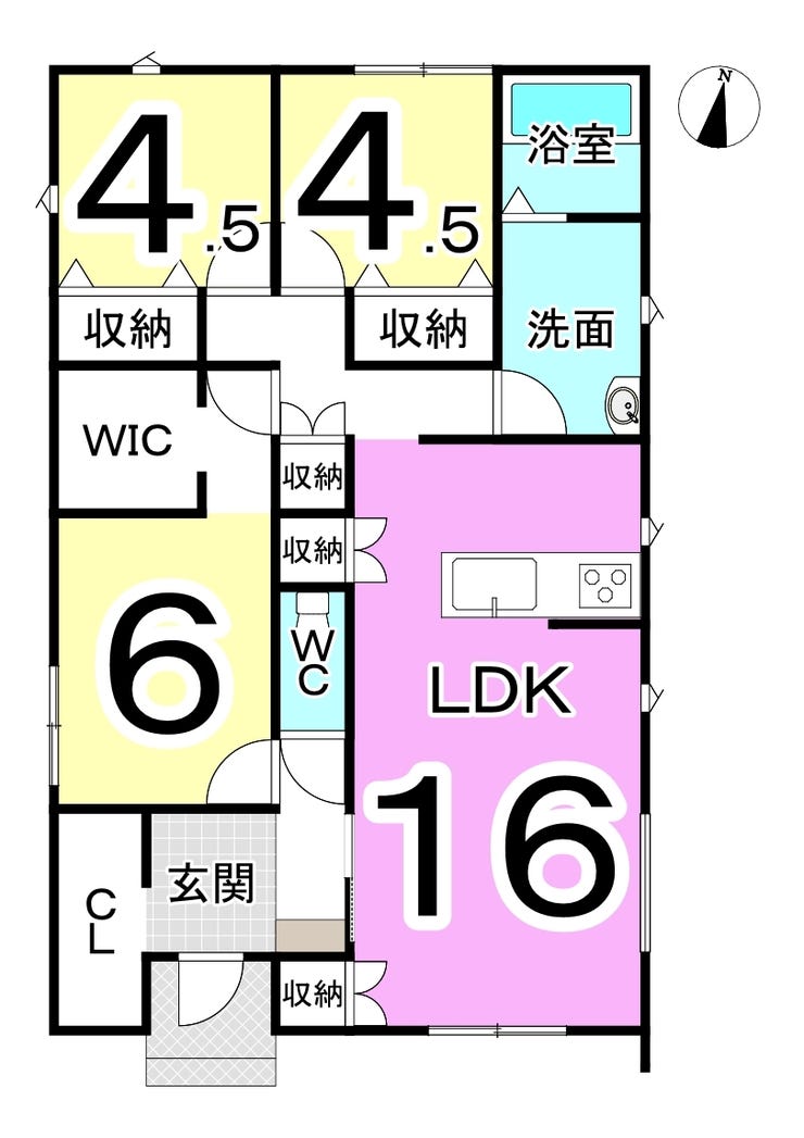 坂井市丸岡町南横地の新築戸建 間取り