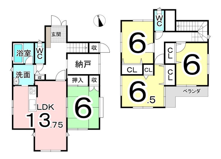 福井市みのり３丁目の中古戸建 間取り