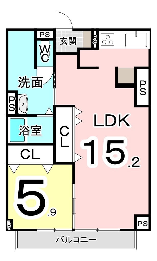 福井グランドハイツ 福井市中央２丁目の中古マンション 間取り