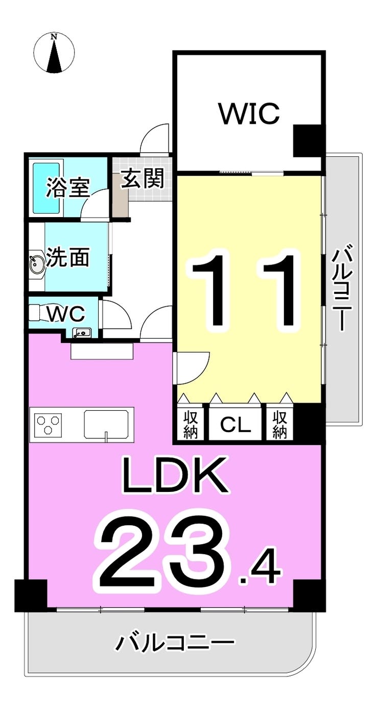 レジーネ大和田 福井市高柳２丁目の中古マンション 間取り
