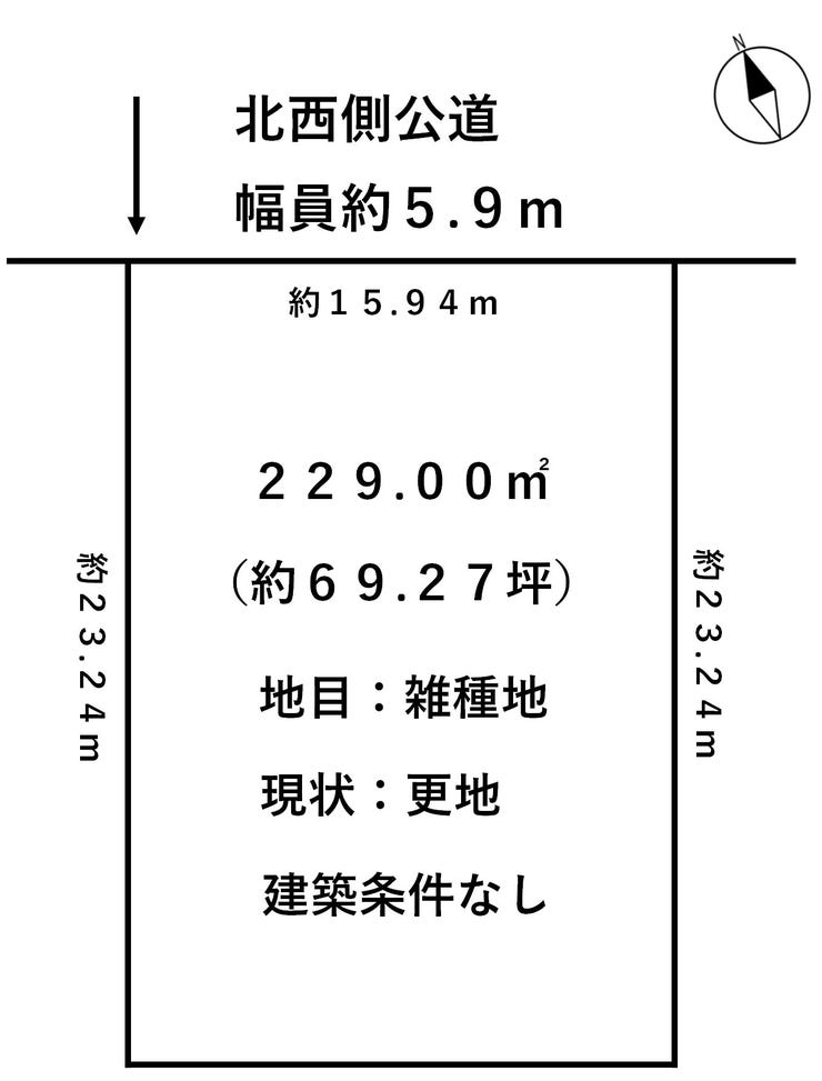あわら市下金屋の土地 間取り
