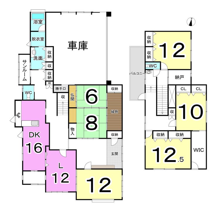 福井市舟橋黒竜１丁目の中古戸建 間取り
