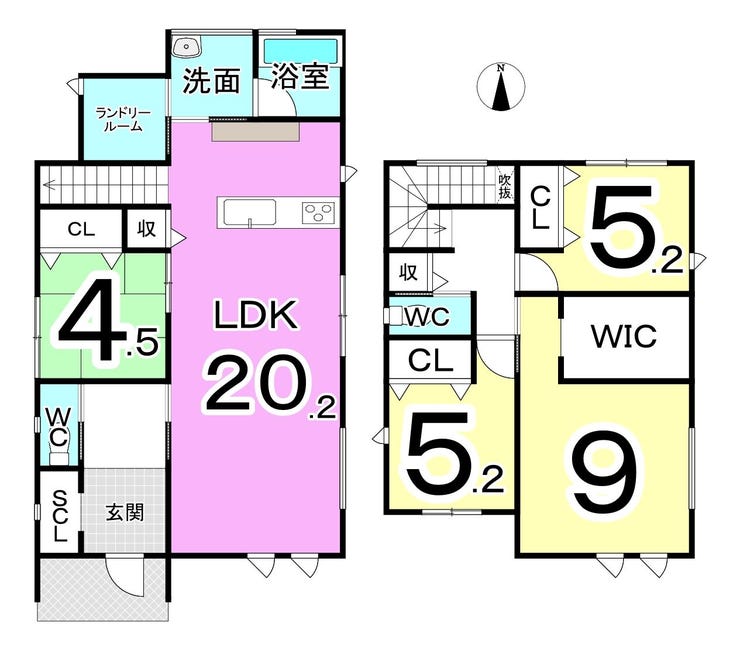福井市板垣１丁目の新築戸建 間取り