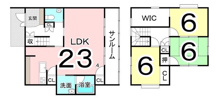 坂井市坂井町上兵庫の中古戸建 間取り