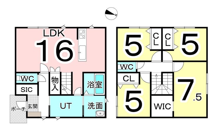 福井市新保３丁目の新築戸建 間取り