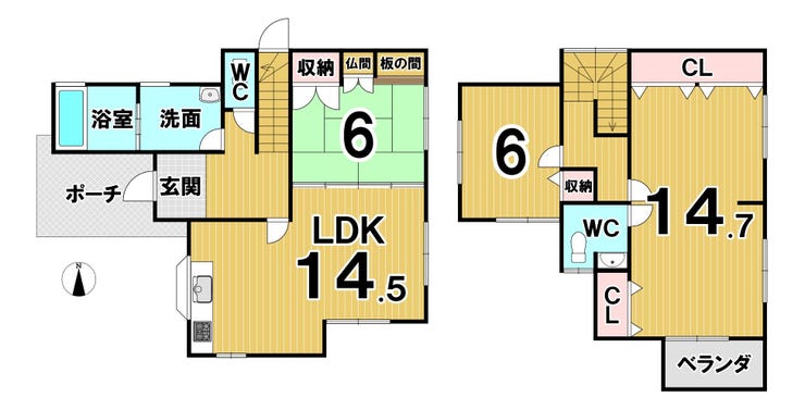 一部改修済　中古戸建 間取り