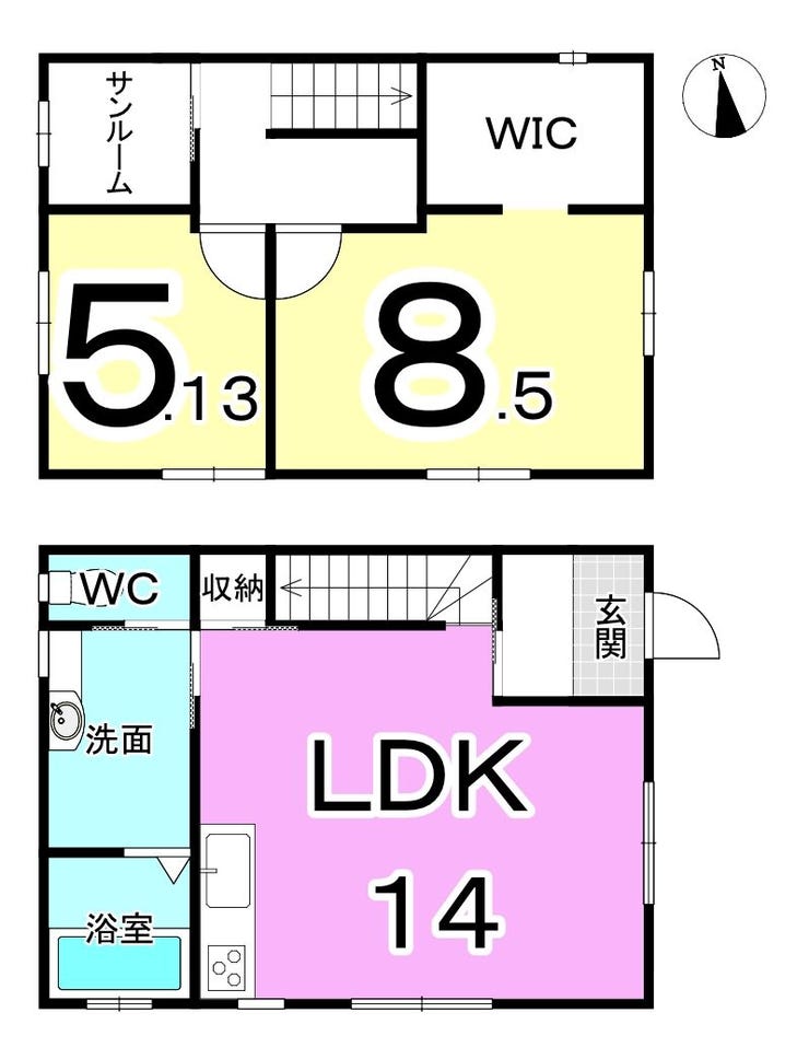 福井市高柳町の中古戸建 間取り