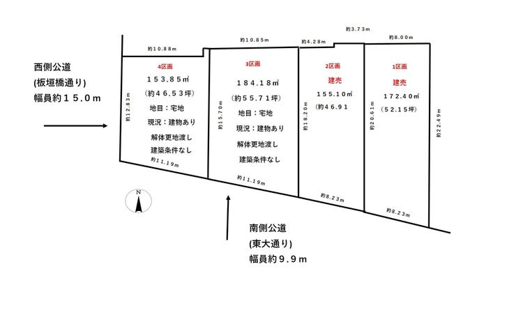 福井市城東２丁目の土地 間取り