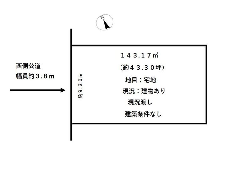 福井市高木町の土地 間取り