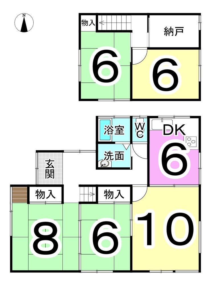 福井市花堂北２丁目の中古戸建 間取り