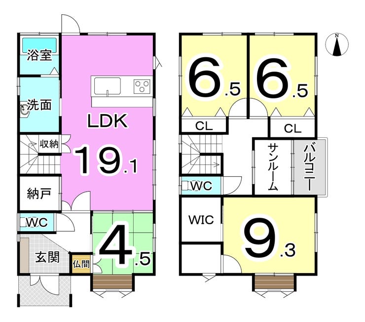 坂井市三国町三国東３丁目の中古戸建 間取り