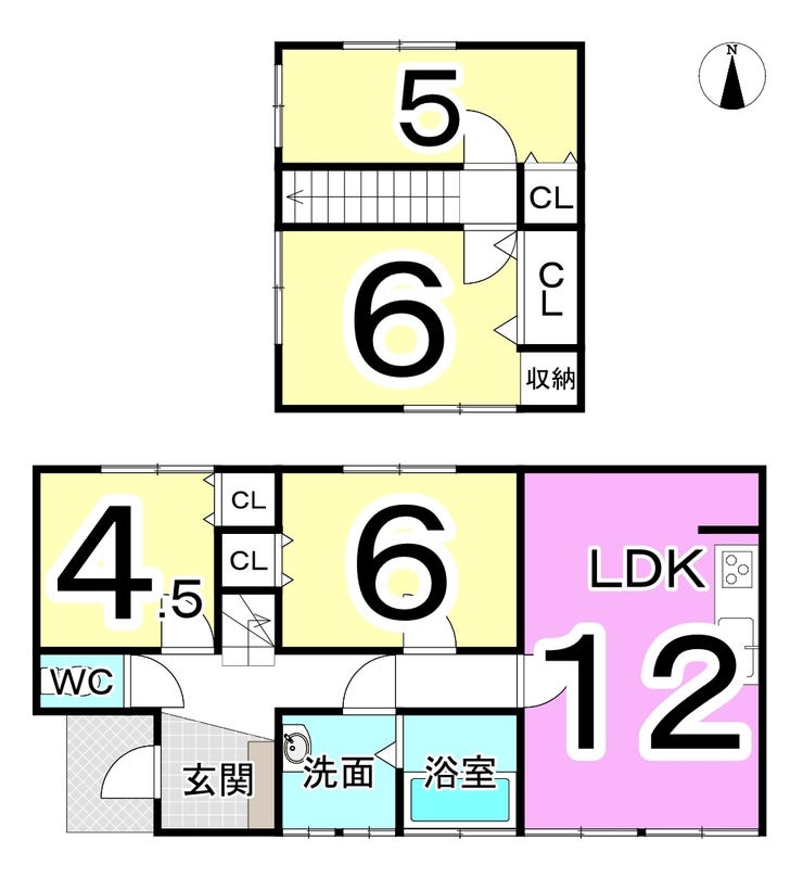 福井市文京１丁目の中古戸建 間取り
