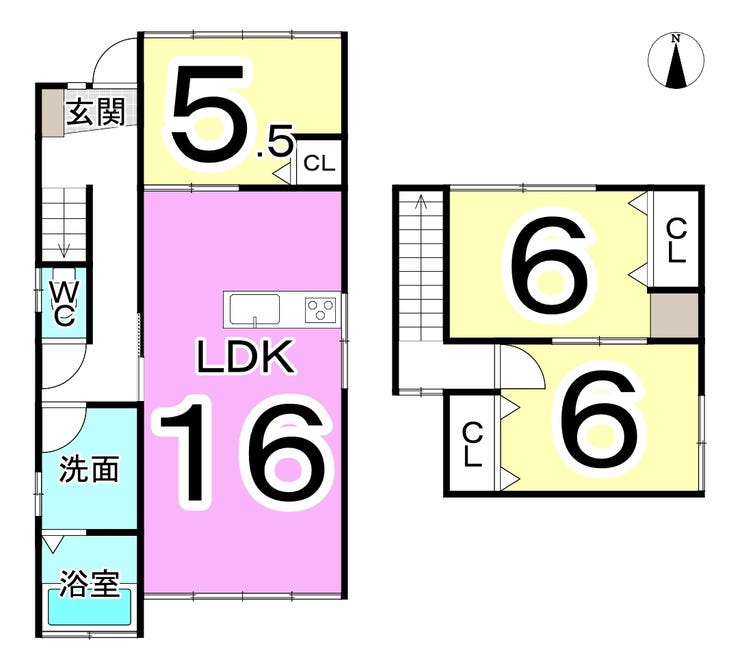 福井市八ツ島町の中古戸建 間取り