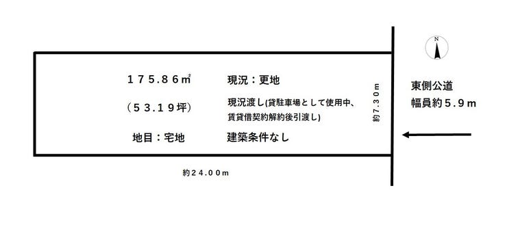 福井市花月２丁目の土地 間取り