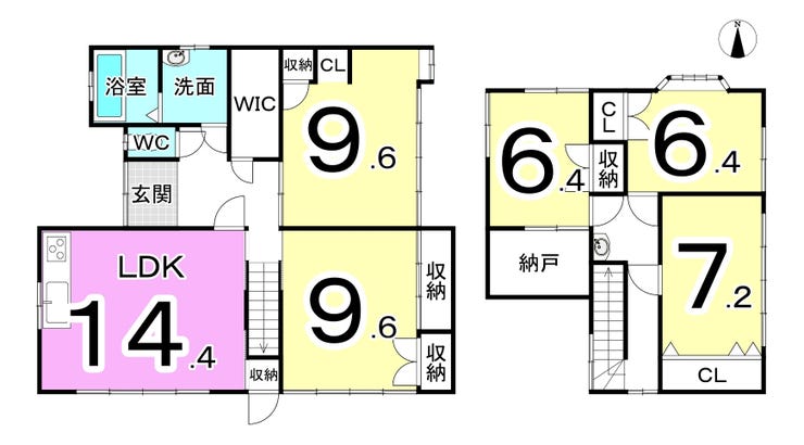 福井市加茂河原町の中古戸建 間取り