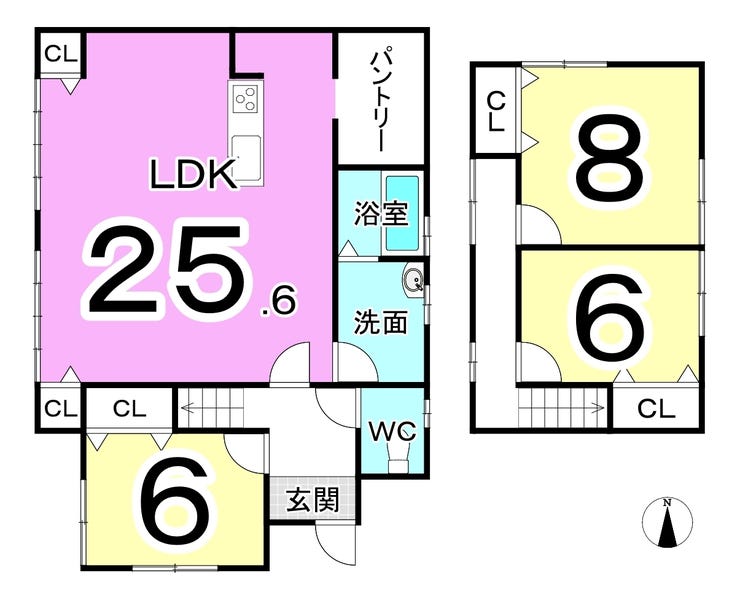 福井市江守の里２丁目の中古戸建 間取り