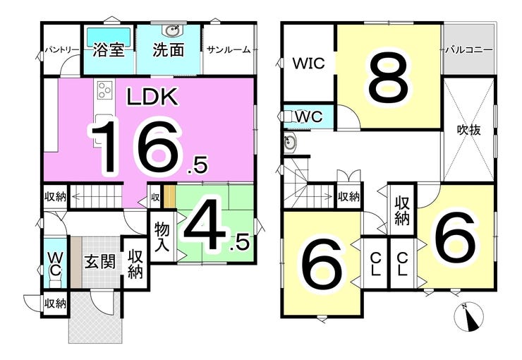 福井市灯明寺３丁目の中古戸建 間取り