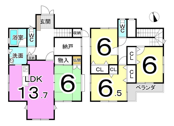 福井市みのり３丁目の中古戸建 間取り