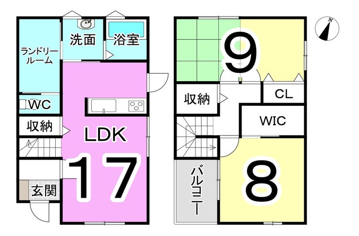 福井市運動公園３丁目の中古戸建 間取り