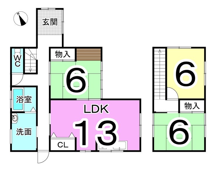福井市四十谷町の中古戸建 間取り