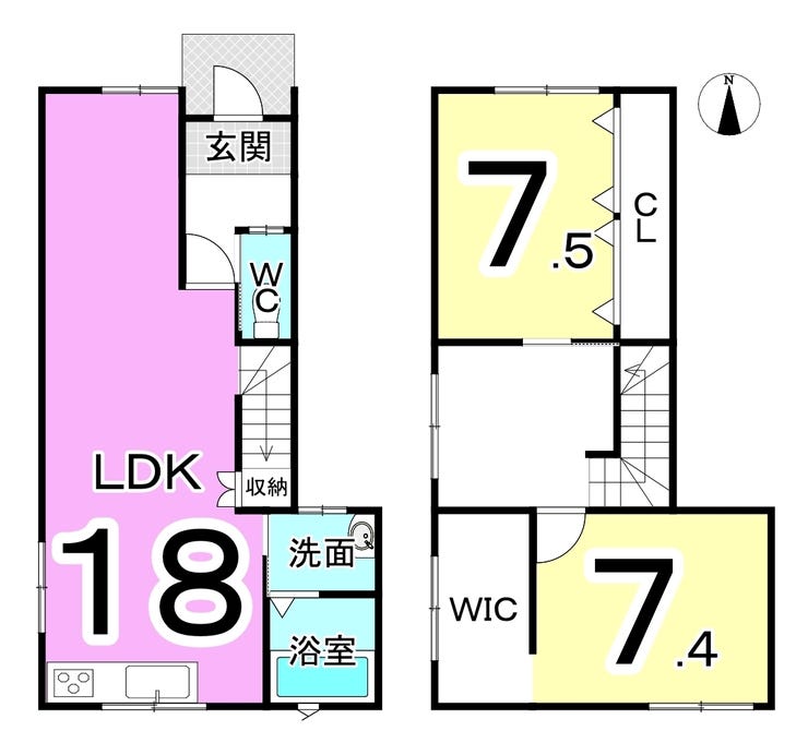 福井市日之出５丁目の中古戸建 間取り