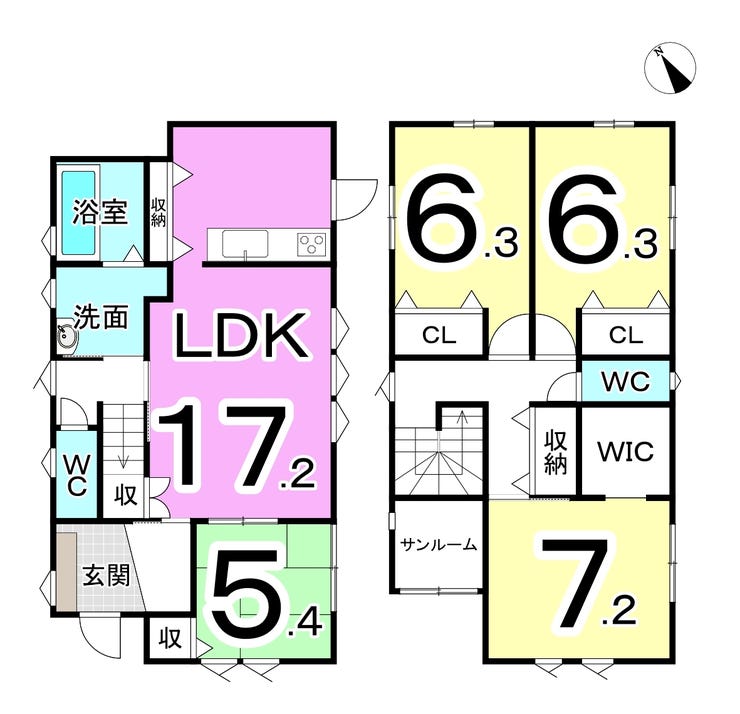 福井市馬垣町の中古戸建 間取り