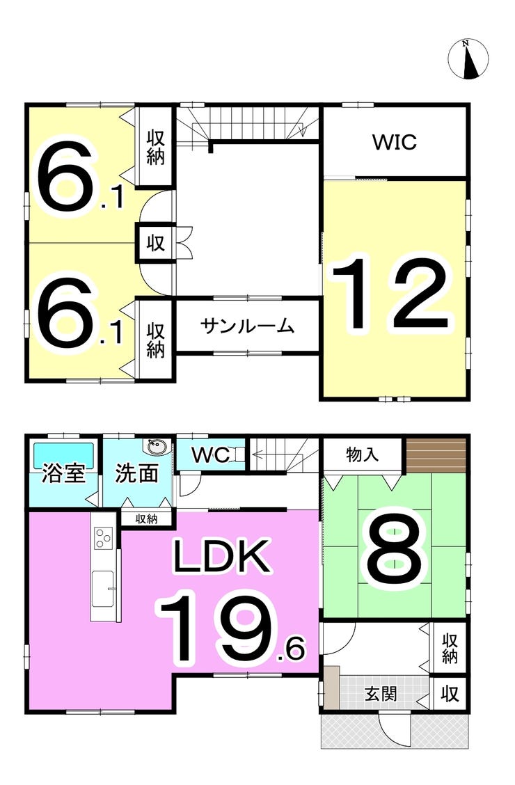鯖江市石田上町の中古戸建 間取り