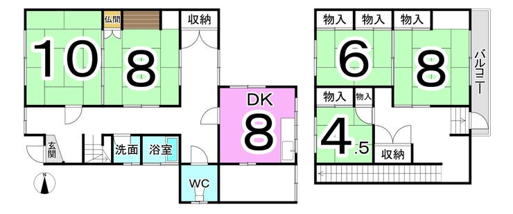 福井市春山２丁目の中古戸建 間取り