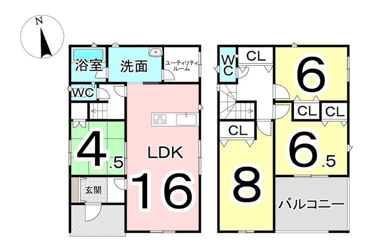 福井市つくし野１丁目の新築戸建 間取り