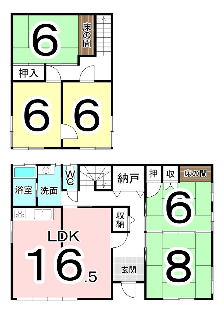 福井市大島町の中古戸建 間取り