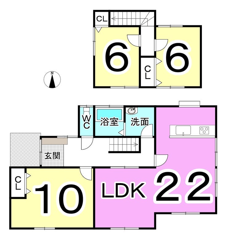 福井市本堂町の中古戸建 間取り
